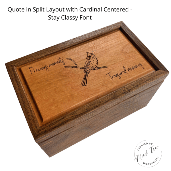 Engraving Examples | Keepsake Boxes & Urns | Mad Tree Woodcrafts®
