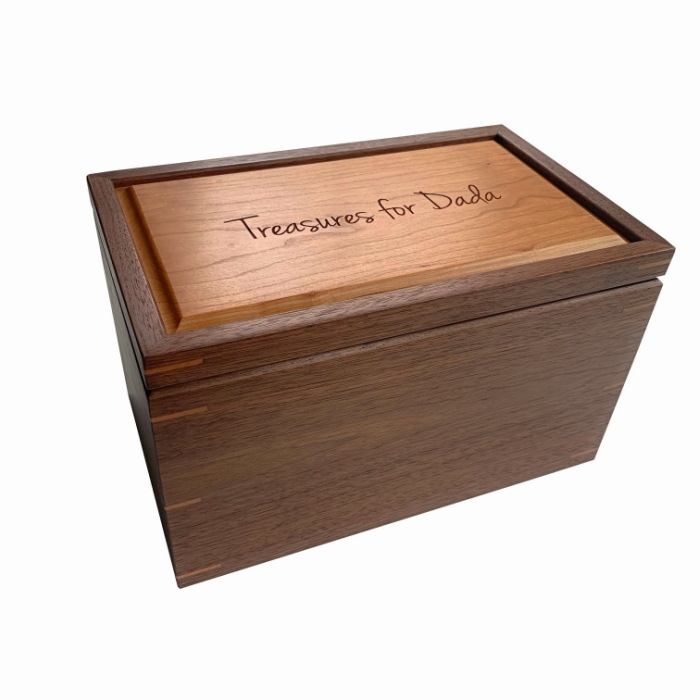 Personalized Large Keepsake Box Walnut And Cherry Mad Tree Woodcrafts®