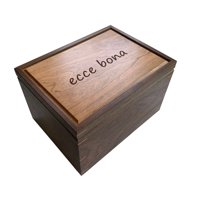 Legacy Extra Large Size Keepsake Box – Personalized – Walnut with Cherry
