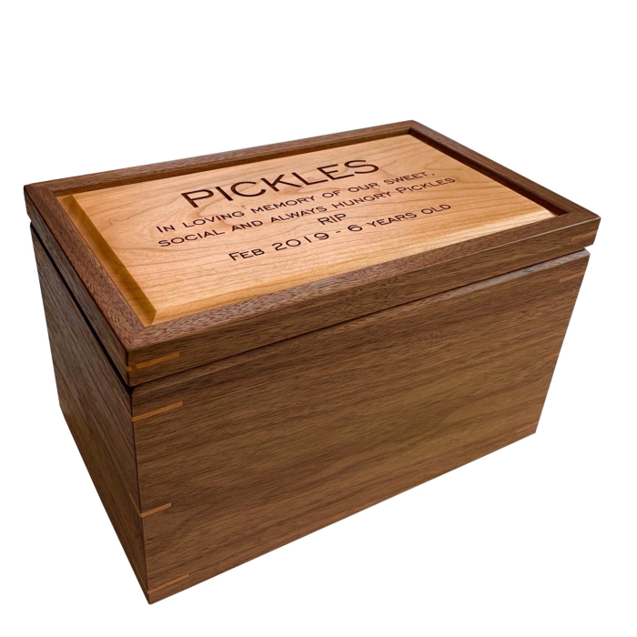 Personalized Large Keepsake Box Walnut And Cherry Mad Tree Woodcrafts®