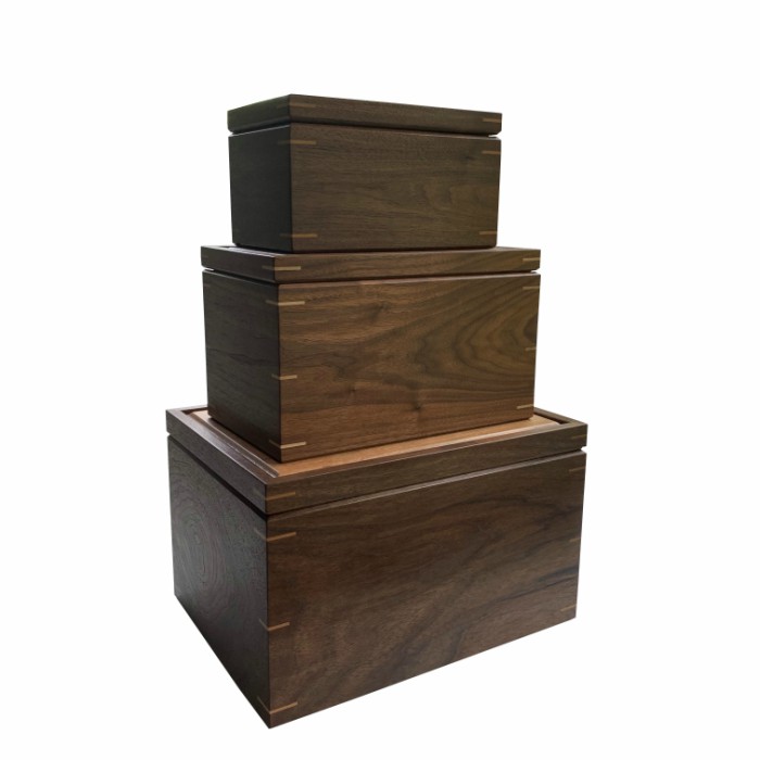 Walnut Keepsake & Photo Boxes, Hatch & Clay Woodcraft