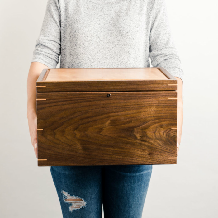 Extra Large Keepsake Memory Box, Wooden Keepsake Box With Lock And Key