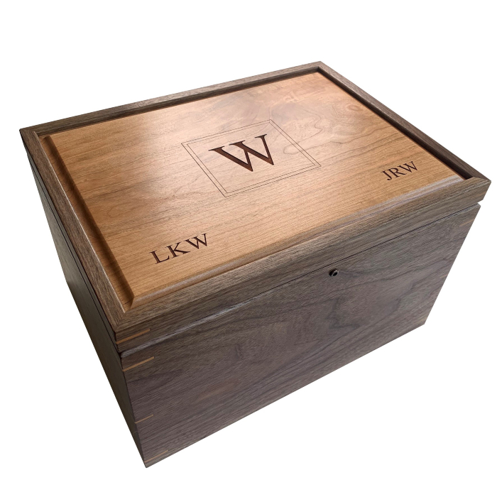 Legacy XL Keepsake Box – Personalized – Walnut and Cherry