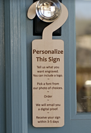 Personalized Wood Door Hanging Sign