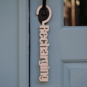 Recharging Door Hanger Sign Privacy Please