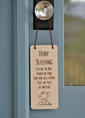 Baby Sleeping Door Hanger Sign